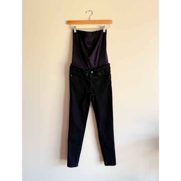 Blanqi Black Full Belly Panel Maternity Skinny Jeans - Size 4 - Picture 1 of 7
